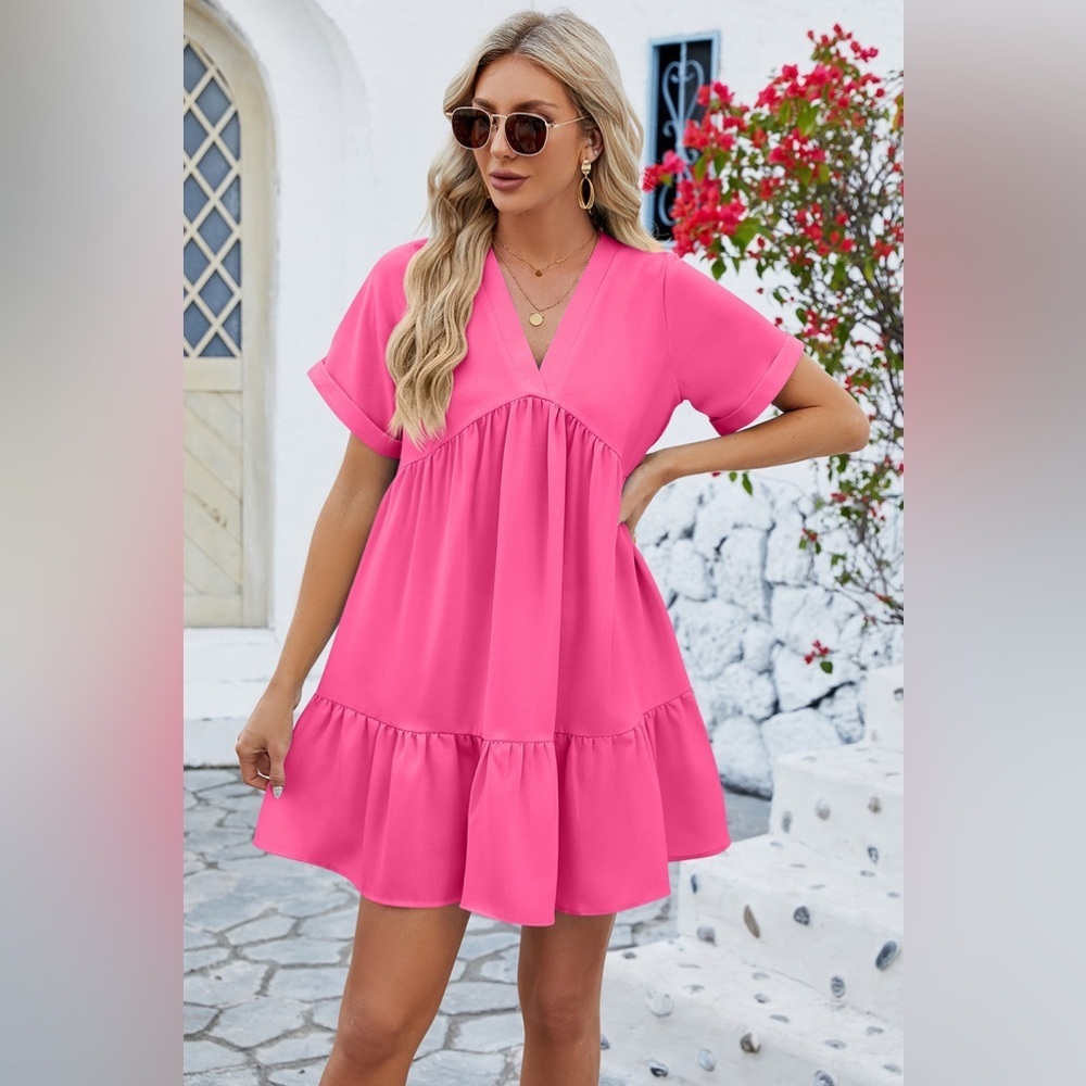 Sunny Afternoon Short Sleeve Casual Dresses